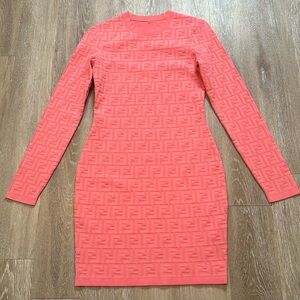 ❌SOLD❌ Fendi Long Sleeve Dress Coral size 40